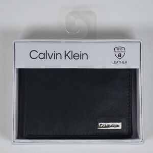Black Calvin Klein Leather Wallet With RFID Protection
